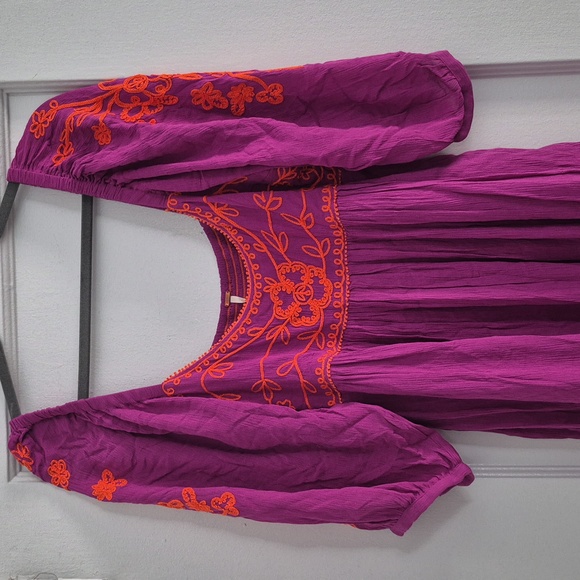 Free People Wedgewood Embroidered Maxi Dress In Violet - Picture 3 of 9